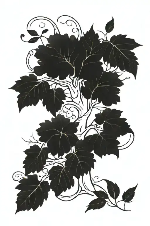 Family Tree Delicate Line Drawing