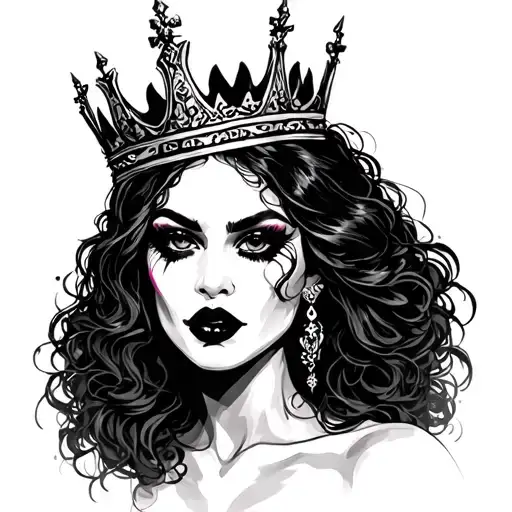 African-american Vampire Women With Crown