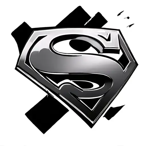 Superman Symbol Arm Sleeve Tattoo Design