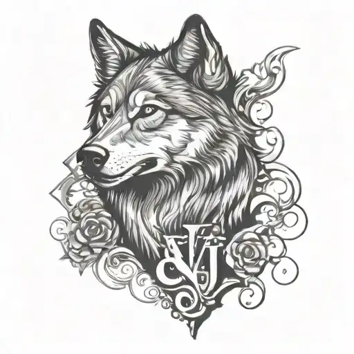 Wolf Inside S And J Letter