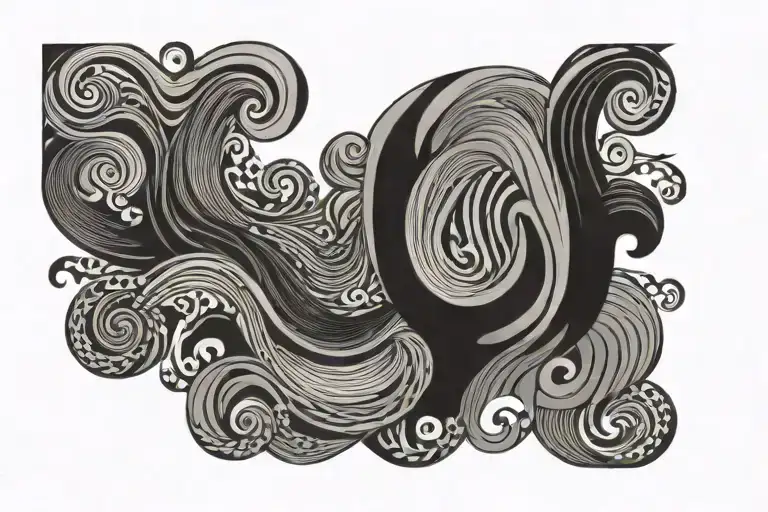 Circle Pattern Waves Flowing