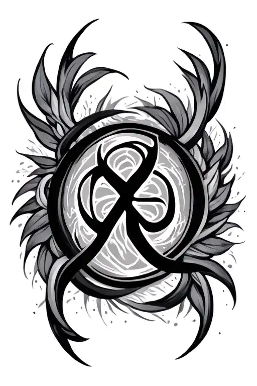 Unalome Symbol Along