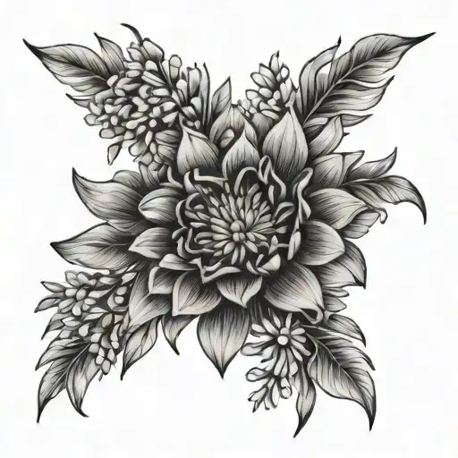 Aster Bouquet Fine Line