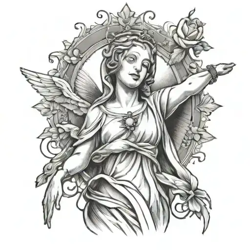 Mary With Her Arms Open