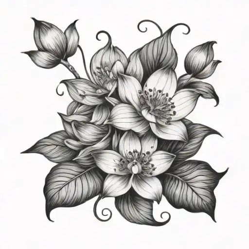 Lotus Flowers And Violets