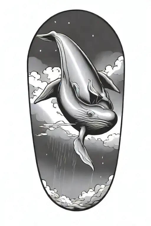 Smiling Half Sperm Whale Half Thermonuclear Missile Falling Through The Atmosphere