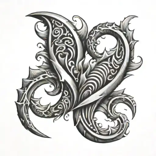 2 Fish Hooks With Roman Numeral Dates Top And Bottom