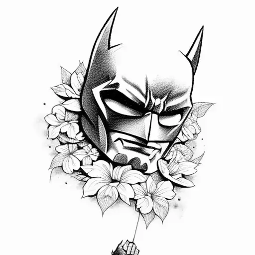 Dark Knight With Flowers