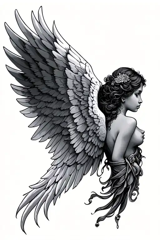 Angel Wing Tramp Stamp