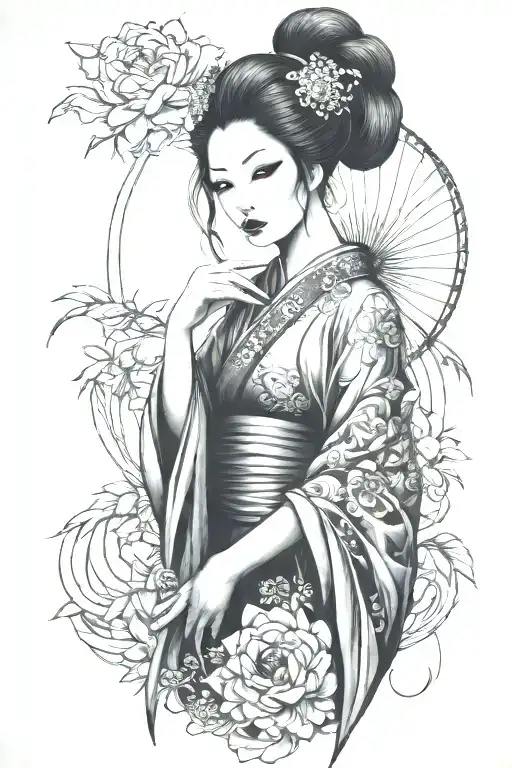 Dark Goth Geisha