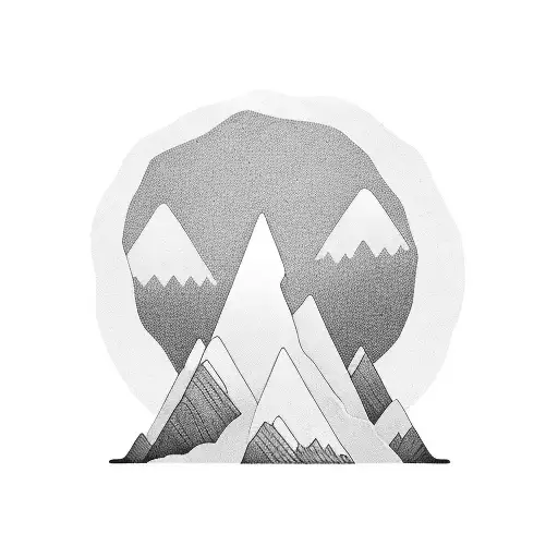 Silhouette Of A Hiker On A Mountain Peak At Sunset