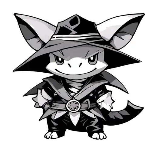 Cubone From Pokemon Dressed As Ronora Zorro From One Piece