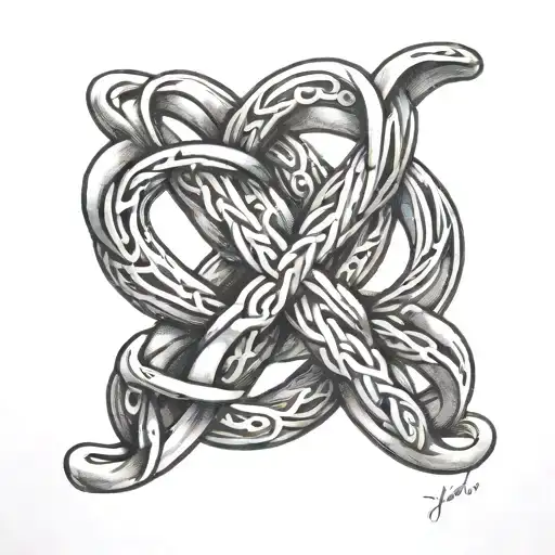 Infinity Knot With The Word Dude In It