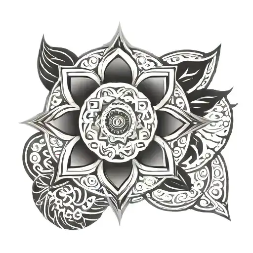 Mandala With Bracelet Maori Arm Sleeve