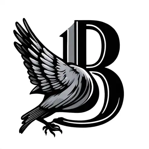 Bird Made Out Of B Letters