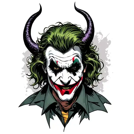 Comic Style Joker Devil Background
