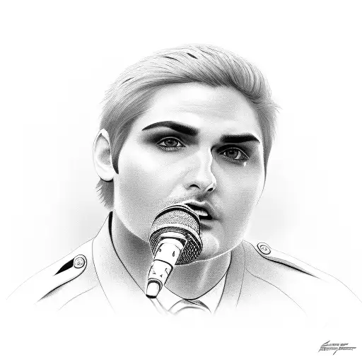A Portrait Of Gerard Arthur Way Holding A Microphone