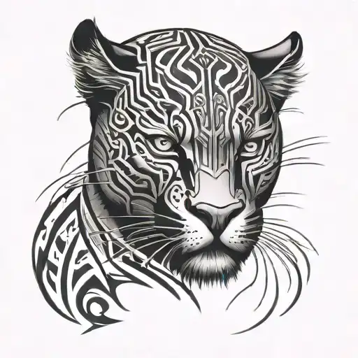 Black Panther Tattoo Simple