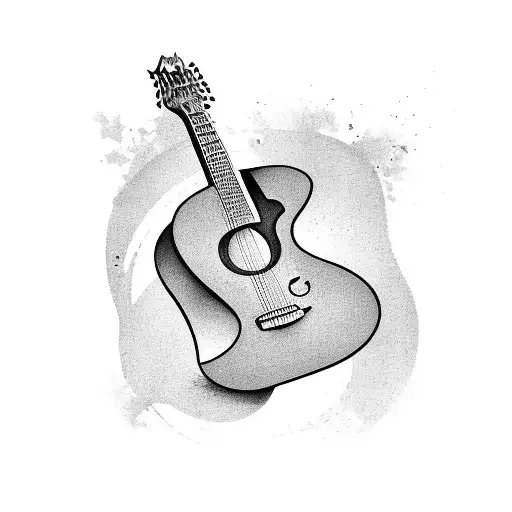 Guitar With Music Semicolon