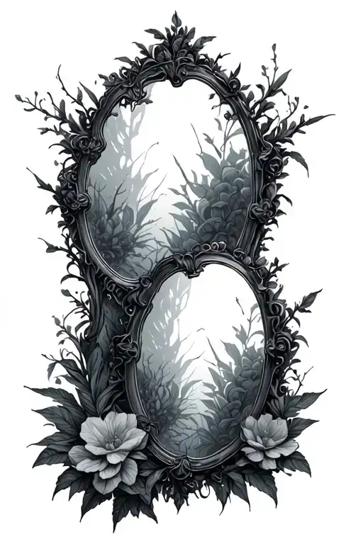 Overgrown Broken Mirror Reflecting