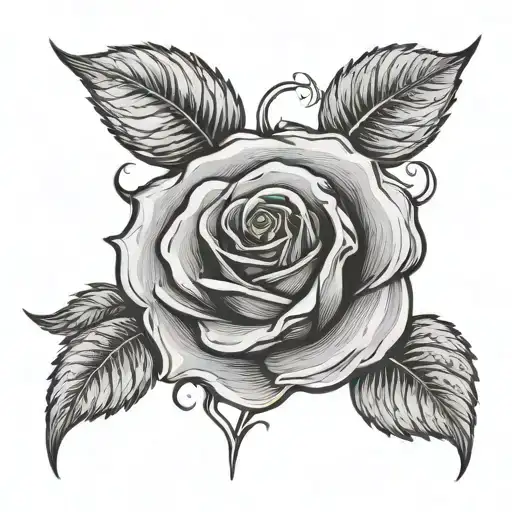 An Red Cross Morphing Into A Rose