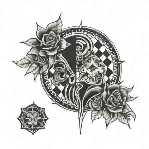 Dark Imagery American Traditional Patchwork Back Piece