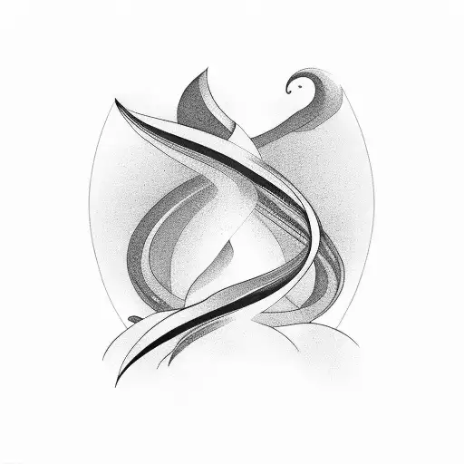 A Sensual Silhouette Of A Traveler Embracing The Infinity Symbol