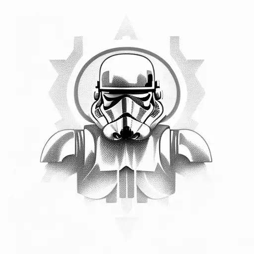 A Futuristic Soldier From Star Wars Holding A Fishing Net Instead Of A Blaster