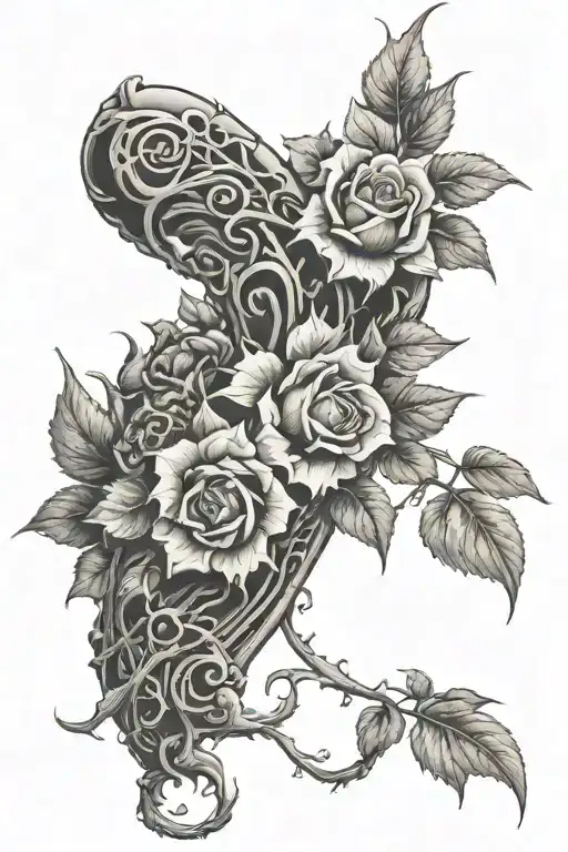 Thorn Vine Crawling Up The Arm Sleeve