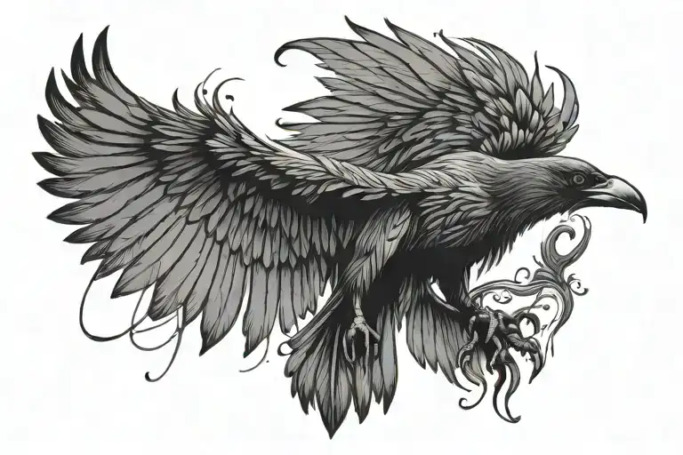 Crow Wings Spread Imaginary