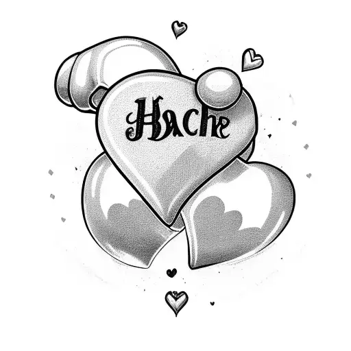 A Heart-shaped Boxing Ring With Dearbhla's Name In Bold Letters