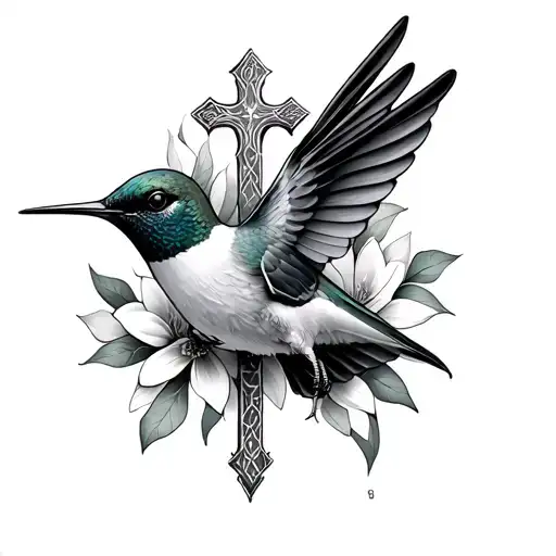 Humming Bird And Cross