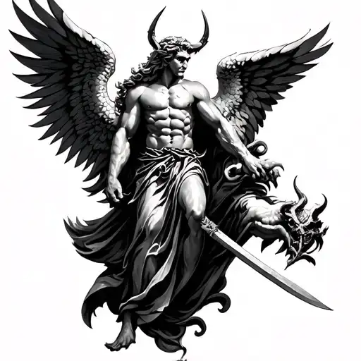 Saint Michael Killing Demon