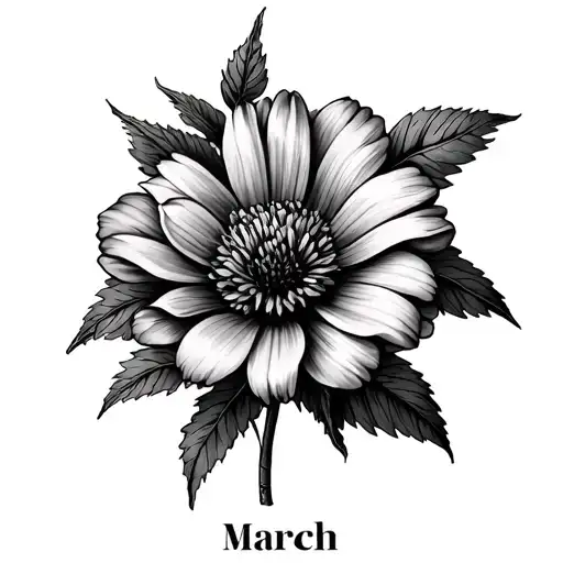 March Birth Flower With The Name Dallas In The Stem