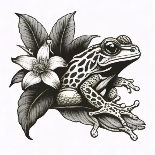 Maga Flower And Coqui Frog