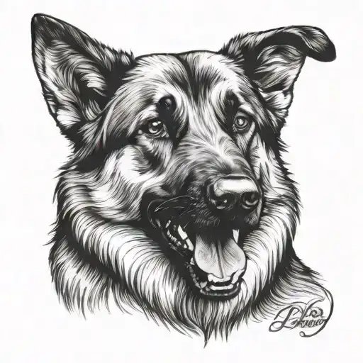German Sheppard Barking Dog