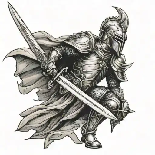 Guardian Knight Holding Sword