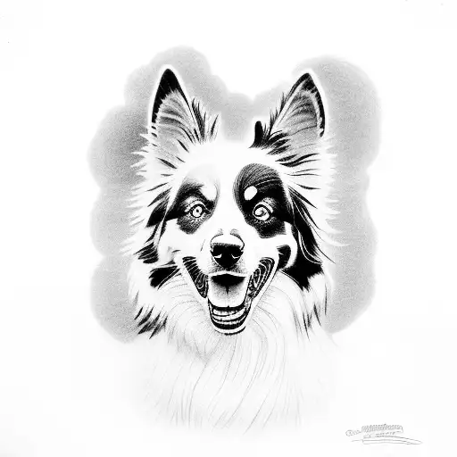 Australian Shepherd Dog As Cerberus