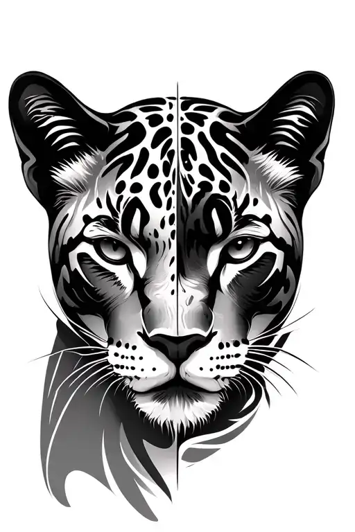 Half Face Black Pantha