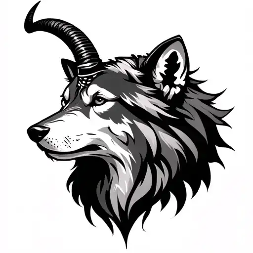 Capricorn On Wolf Head