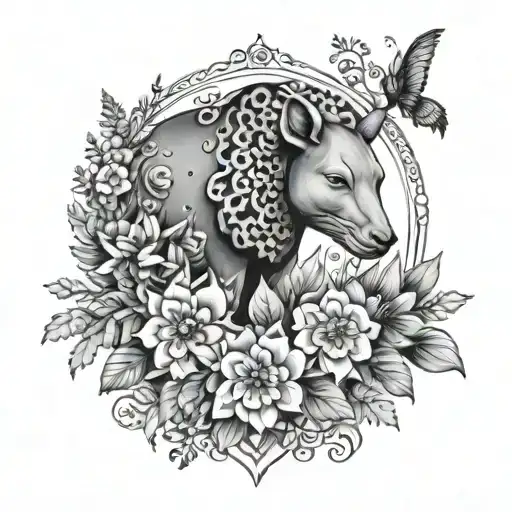 Springbook Animals With South African Flowers Around