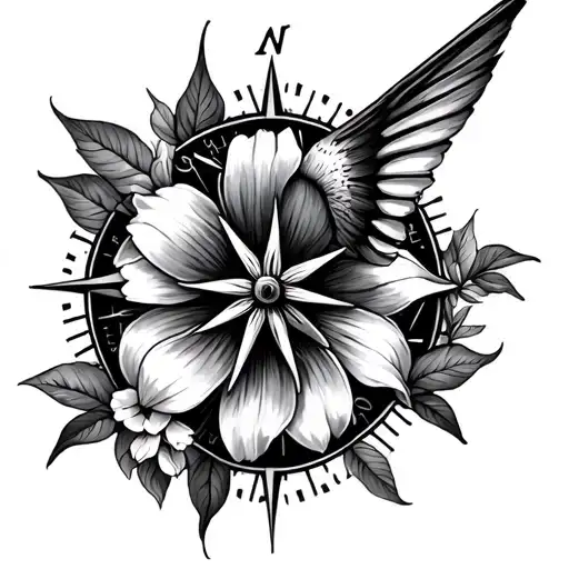 Colibri Compass Flowers Of Martinique