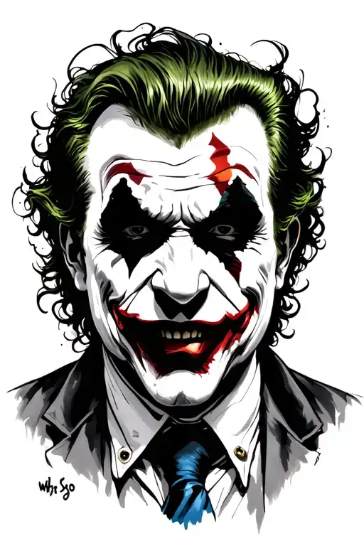 The Joker Why So Surious Black And White Drawing