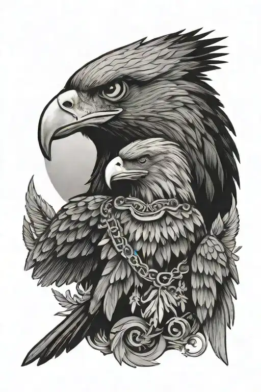 Eagle And American Woman