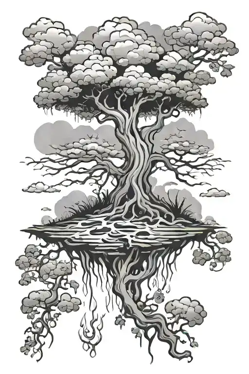 Poison Tree Featuring Backround Clouds Floating