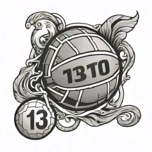 Water Polo Ball With The Number 13