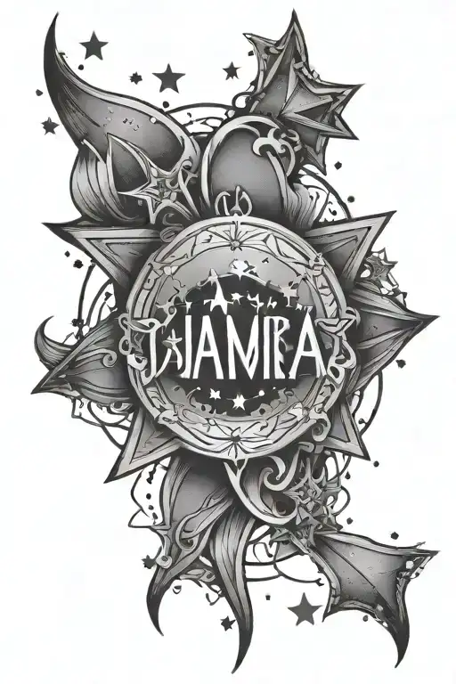 The Word Jaimira In The Middle With Stars Around It
