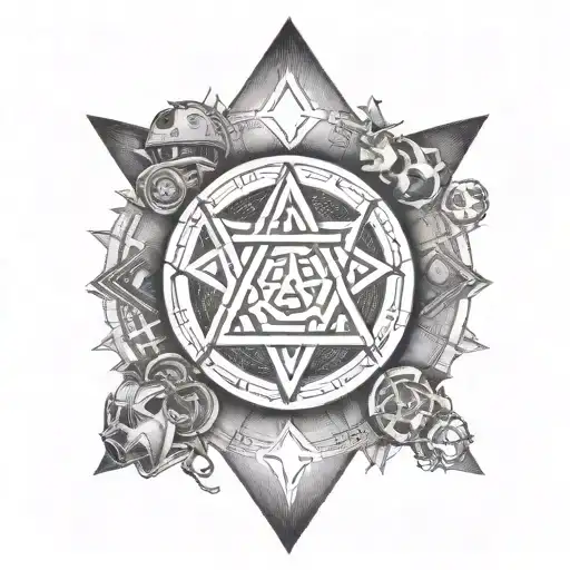 Six Point Star Wars Aurebesh World Beetween