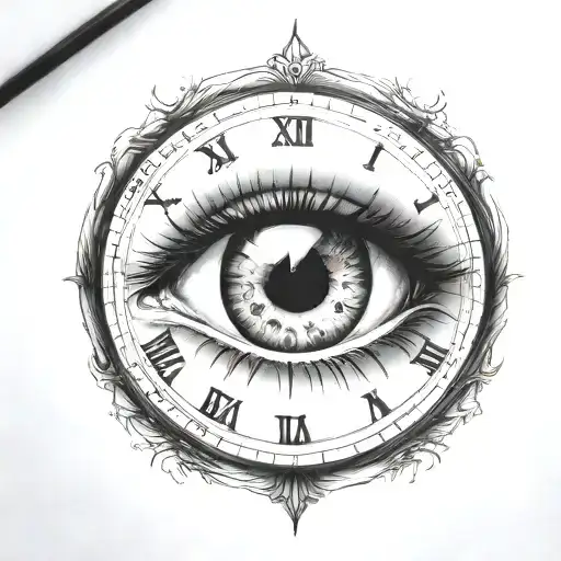 Eyeball With Clock Inside