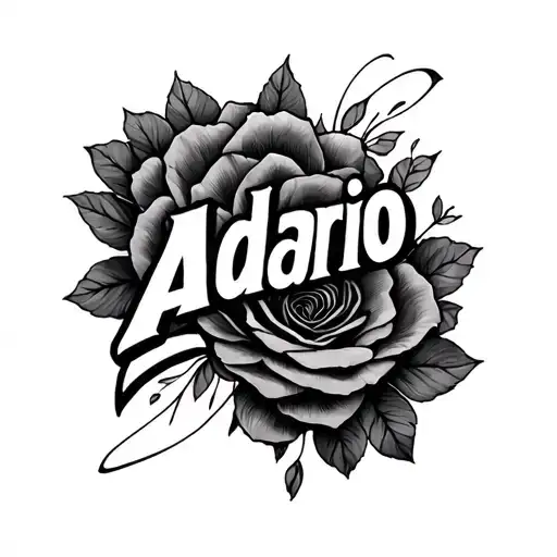 Photography Inspired Tattoo Featuring Use Word Adario In